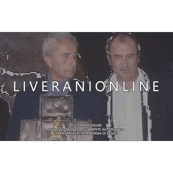 DIAP-RETROSPETTIVA MICHELANGELO ANTONIONI REGISTA NELLA FOTO MICHELANGELO ANTONIONI A TAORMINA NELL\'ANNO 1991 CON BERNARDO BERTOLUCCI AG ALDO LIIVERANI SAS