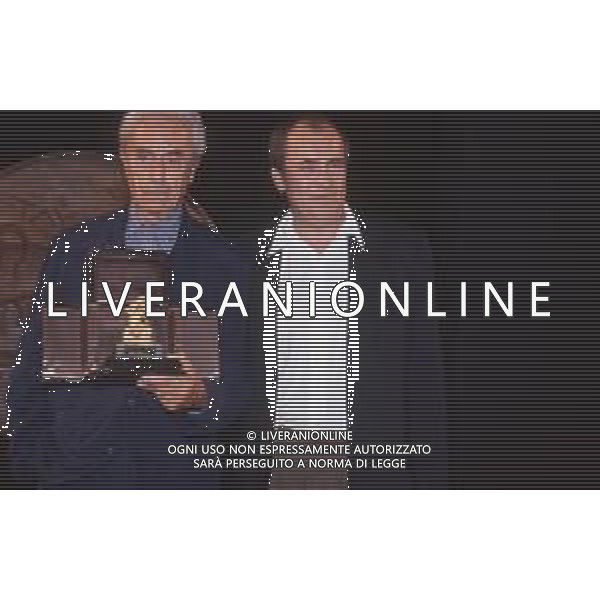 DIAP-RETROSPETTIVA MICHELANGELO ANTONIONI REGISTA NELLA FOTO MICHELANGELO ANTONIONI A TAORMINA NELL\'ANNO 1991 CON BERNARDO BERTOLUCCI AG ALDO LIIVERANI SAS