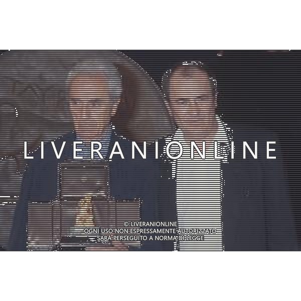 DIAP-RETROSPETTIVA MICHELANGELO ANTONIONI REGISTA NELLA FOTO MICHELANGELO ANTONIONI A TAORMINA NELL\'ANNO 1991 CON BERNARDO BERTOLUCCI AG ALDO LIIVERANI SAS