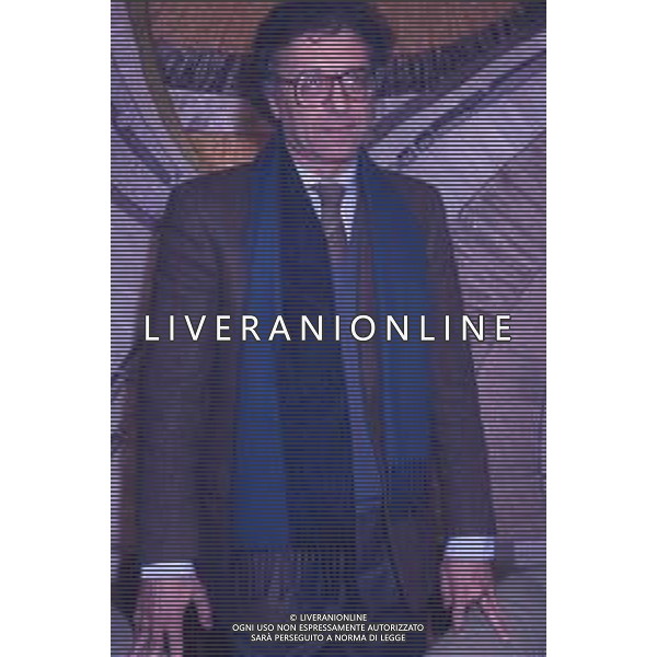 DIAP-RETROSPETTIVA GIAMPERO MUGHINII GIORNALISTA NLLA FOTO GIAMPIERO MUGHINI NELL\'ANNO 1989 A MILANO AG ALDO LIVERANI SAS