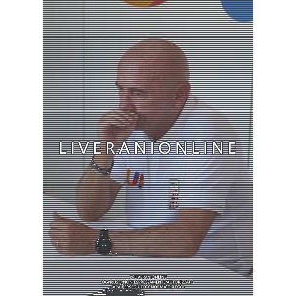 IMOLA 19 09 2025 CONFERENZA STAMPA DI LUCA DALMONTE ALLENATORE UP ANDREA COSTA BASKET ©SANNA - AGENZIA ALDO LIVERANI SAS