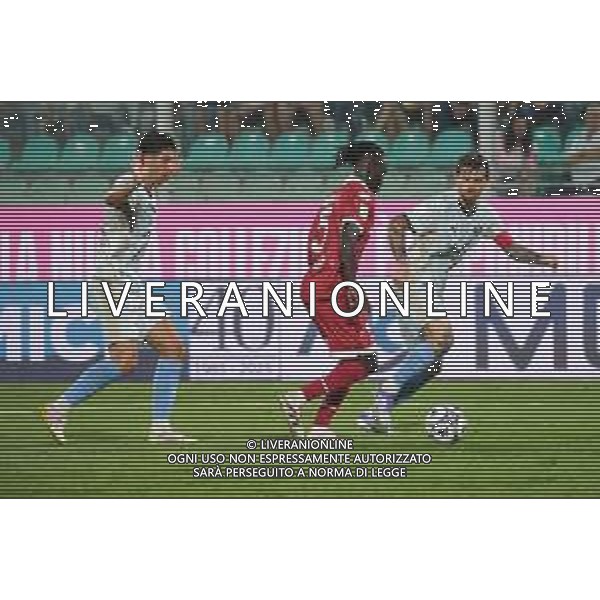 Ebrima Darboe (SSC Bari) e Matteo Brunori (Palermo FC) e Filippo Ranocchia (Palermo FC) in azione durante Palermo FC vs SSC Bari Serie B 25/26 presso lo stadio Renzo Barbera di Palermo il 19/09/25 ©Federico Serra - AGENZIA ALDO LIVERANI SAS
