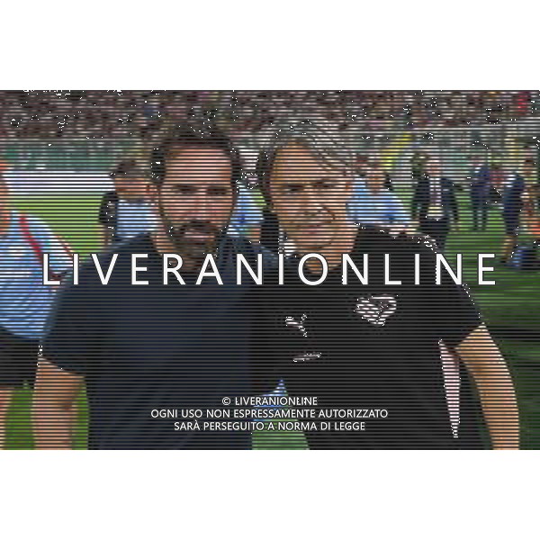 Fabio Caserta (SSC Bari) e Filippo Inzaghi (Palermo FC) durante Palermo FC vs SSC Bari Serie B 25/26 presso lo stadio Renzo Barbera di Palermo il 19/09/25 ©Federico Serra - AGENZIA ALDO LIVERANI SAS