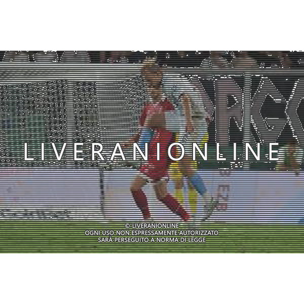 Francesco Vicari (SSC Bari) e Joel Pohjanpalo (Palermo FC) in azione durante Palermo FC vs SSC Bari Serie B 25/26 presso lo stadio Renzo Barbera di Palermo il 19/09/25 ©Federico Serra - AGENZIA ALDO LIVERANI SAS