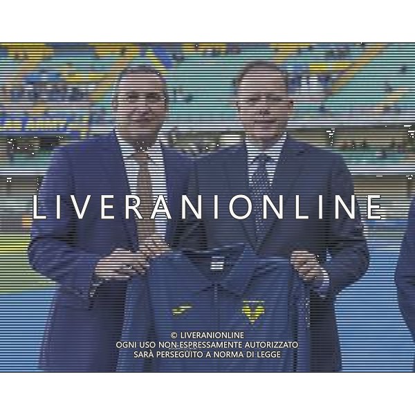Italo Zanzi Ceo of Hellas Verona FC and Federico Briccolo President of Verona Fiere during Hellas Verona FC vs Juventus FC, 4° Serie A Enilive 2025-26 game at Marcantonio Bentegodi stadium in Verona (VR), Italy, on September 20, 2025. (Photo by Davide Casentini)- AGENZIA ALDO LIVERANI