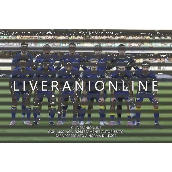 Formazione - Hellas Verona team photo during Hellas Verona FC vs Juventus FC, 4° Serie A Enilive 2025-26 game at Marcantonio Bentegodi stadium in Verona (VR), Italy, on September 20, 2025. (Photo by Davide Casentini)- AGENZIA ALDO LIVERANI
