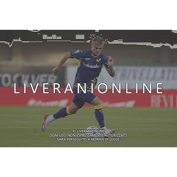 Martin Frese of Hellas Verona FC play the ball during Hellas Verona FC vs Juventus FC, 4° Serie A Enilive 2025-26 game at Marcantonio Bentegodi stadium in Verona (VR), Italy, on September 20, 2025. (Photo by Davide Casentini)- AGENZIA ALDO LIVERANI