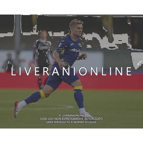Martin Frese of Hellas Verona FC play the ball during Hellas Verona FC vs Juventus FC, 4° Serie A Enilive 2025-26 game at Marcantonio Bentegodi stadium in Verona (VR), Italy, on September 20, 2025. (Photo by Davide Casentini)- AGENZIA ALDO LIVERANI