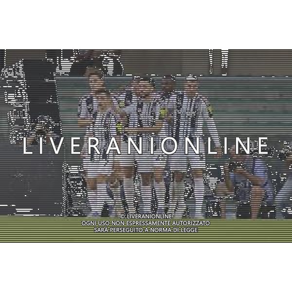 Francisco Conceicao of Juventus FC celebrates after scoring during Hellas Verona FC vs Juventus FC, 4° Serie A Enilive 2025-26 game at Marcantonio Bentegodi stadium in Verona (VR), Italy, on September 20, 2025. (Photo by Davide Casentini)- AGENZIA ALDO LIVERANI