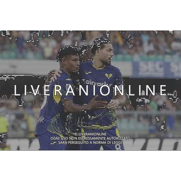 Gift Orban of Hellas Verona FC celebrates after scoring during Hellas Verona FC vs Juventus FC, 4° Serie A Enilive 2025-26 game at Marcantonio Bentegodi stadium in Verona (VR), Italy, on September 20, 2025. (Photo by Davide Casentini)- AGENZIA ALDO LIVERANI
