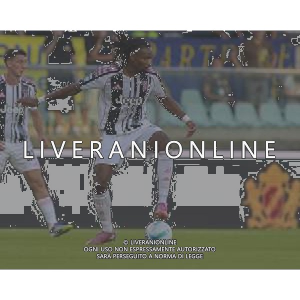 Khephren Thuram of Juventus FC play the ball during Hellas Verona FC vs Juventus FC, 4° Serie A Enilive 2025-26 game at Marcantonio Bentegodi stadium in Verona (VR), Italy, on September 20, 2025. (Photo by Davide Casentini)- AGENZIA ALDO LIVERANI