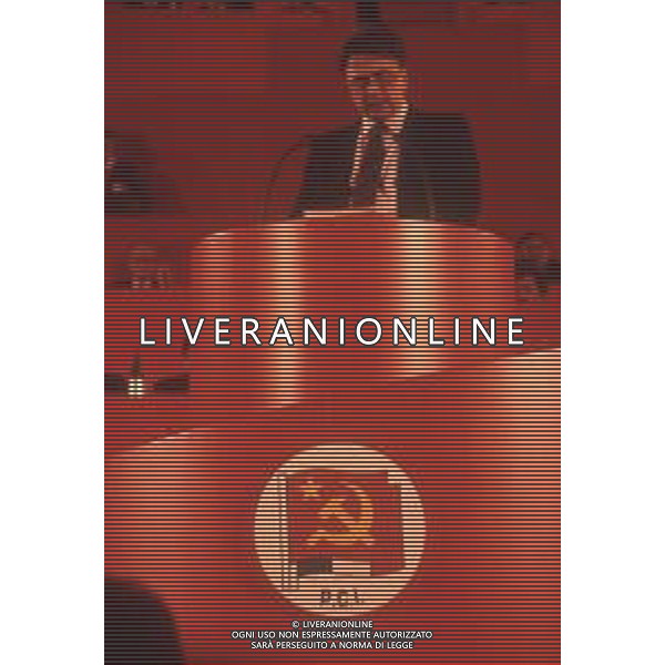 DIAP-RETROSPETTIVA ACHILLE OCCHETTO POLITICO NELLA FOTO ACHILLE OCCHETTO NELL\'ANNO 1989 AG ALDO LIVERANI SAS