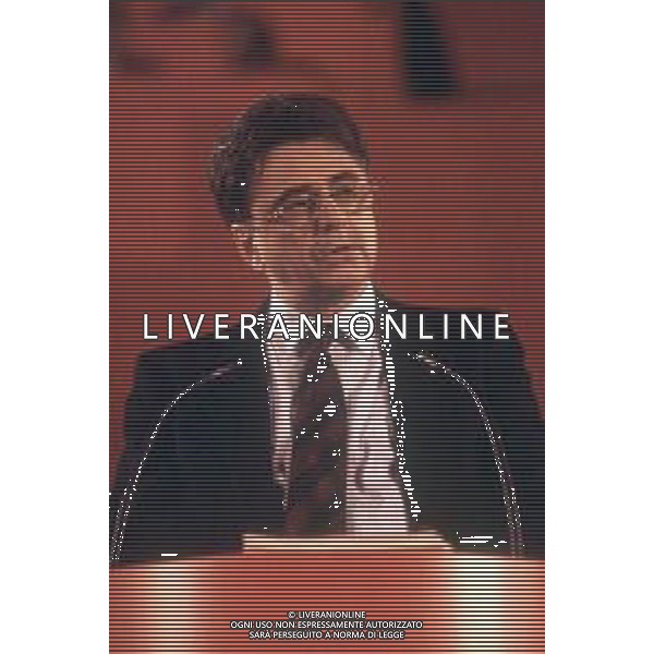 DIAP-RETROSPETTIVA ACHILLE OCCHETTO POLITICO NELLA FOTO ACHILLE OCCHETTO NELL\'ANNO 1989 AG ALDO LIVERANI SAS
