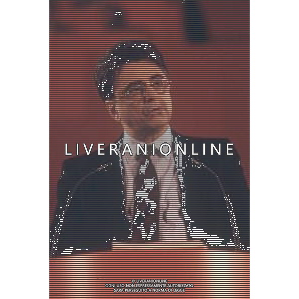 DIAP-RETROSPETTIVA ACHILLE OCCHETTO POLITICO NELLA FOTO ACHILLE OCCHETTO NELL\'ANNO 1989 AG ALDO LIVERANI SAS