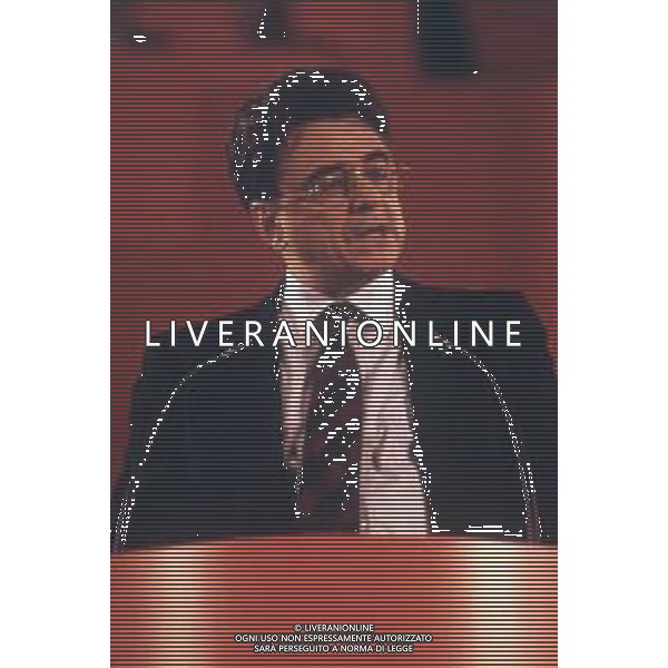 DIAP-RETROSPETTIVA ACHILLE OCCHETTO POLITICO NELLA FOTO ACHILLE OCCHETTO NELL\'ANNO 1989 AG ALDO LIVERANI SAS
