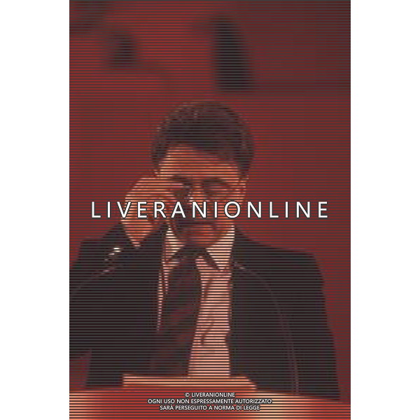 DIAP-RETROSPETTIVA ACHILLE OCCHETTO POLITICO NELLA FOTO ACHILLE OCCHETTO NELL\'ANNO 1989 AG ALDO LIVERANI SAS