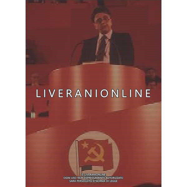 DIAP-RETROSPETTIVA ACHILLE OCCHETTO POLITICO NELLA FOTO ACHILLE OCCHETTO NELL\'ANNO 1989 AG ALDO LIVERANI SAS