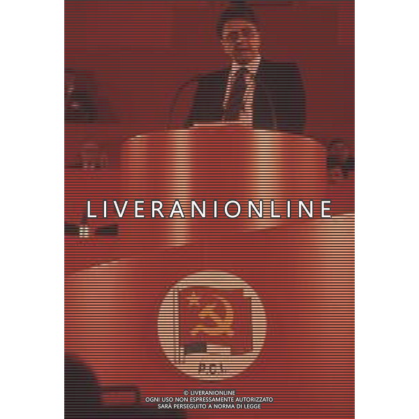 DIAP-RETROSPETTIVA ACHILLE OCCHETTO POLITICO NELLA FOTO ACHILLE OCCHETTO NELL\'ANNO 1989 AG ALDO LIVERANI SAS