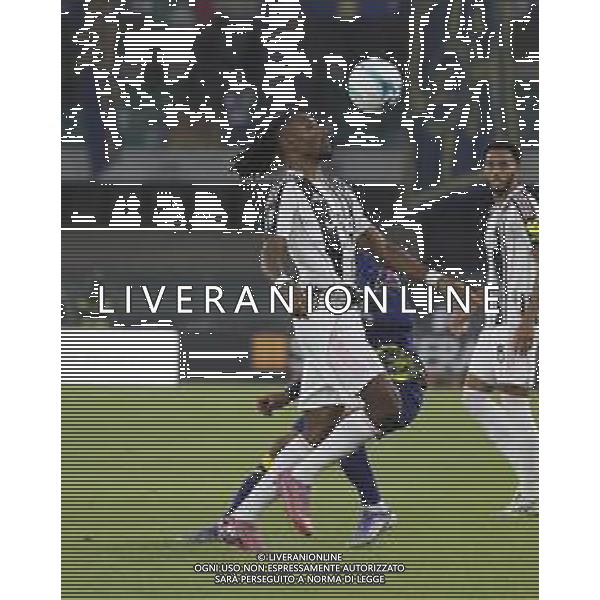 Khephren Thuram of Juventus FC play the ball during Hellas Verona FC vs Juventus FC, 4° Serie A Enilive 2025-26 game at Marcantonio Bentegodi stadium in Verona (VR), Italy, on September 20, 2025. (Photo by Davide Casentini)- AGENZIA ALDO LIVERANI
