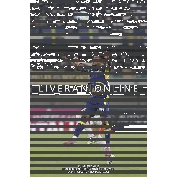 Gift Orban of Hellas Verona FC heads the ball during Hellas Verona FC vs Juventus FC, 4° Serie A Enilive 2025-26 game at Marcantonio Bentegodi stadium in Verona (VR), Italy, on September 20, 2025. (Photo by Davide Casentini)- AGENZIA ALDO LIVERANI