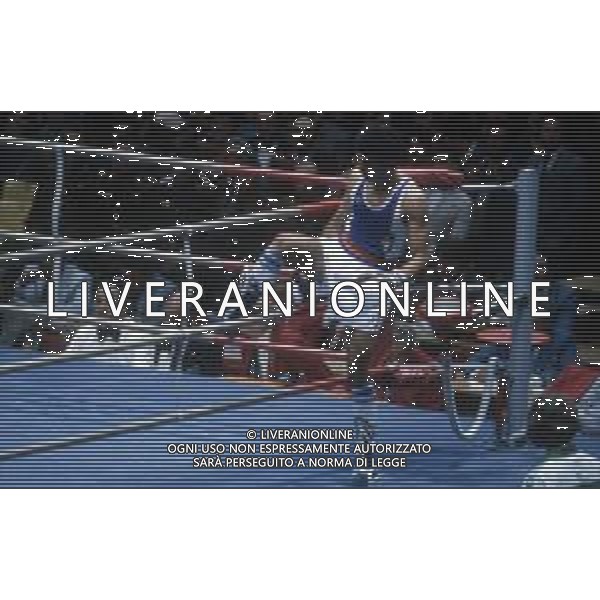DIAP-RETROSPETTIVA PATRIZIO OLIVA PUGILE NELLA FOTO PATRIZIO OLIVA E AURELIAN AGNAN ALLE OLIMPIADI DI MOSCA ANNO 1980 FOTO ENRICO LIVERANI -AG ALDO LIVERANI SAS
