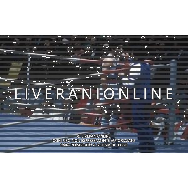 DIAP-RETROSPETTIVA PATRIZIO OLIVA PUGILE NELLA FOTO PATRIZIO OLIVA E AURELIAN AGNAN ALLE OLIMPIADI DI MOSCA ANNO 1980 FOTO ENRICO LIVERANI -AG ALDO LIVERANI SAS