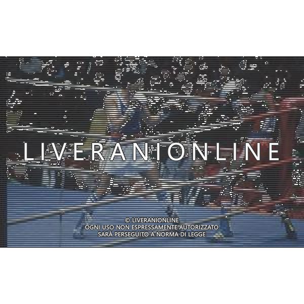 DIAP-RETROSPETTIVA PATRIZIO OLIVA PUGILE NELLA FOTO PATRIZIO OLIVA E AURELIAN AGNAN ALLE OLIMPIADI DI MOSCA ANNO 1980 FOTO ENRICO LIVERANI -AG ALDO LIVERANI SAS