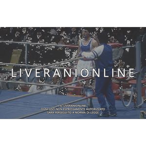 DIAP-RETROSPETTIVA PATRIZIO OLIVA PUGILE NELLA FOTO PATRIZIO OLIVA E AURELIAN AGNAN ALLE OLIMPIADI DI MOSCA ANNO 1980 FOTO ENRICO LIVERANI -AG ALDO LIVERANI SAS