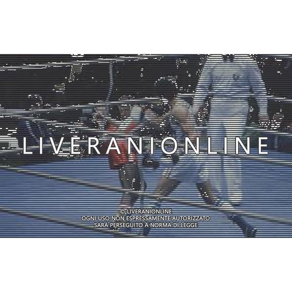 DIAP-RETROSPETTIVA PATRIZIO OLIVA PUGILE NELLA FOTO PATRIZIO OLIVA E AURELIAN AGNAN ALLE OLIMPIADI DI MOSCA ANNO 1980 FOTO ENRICO LIVERANI -AG ALDO LIVERANI SAS