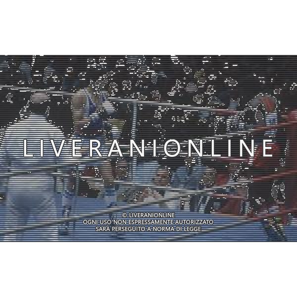 DIAP-RETROSPETTIVA PATRIZIO OLIVA PUGILE NELLA FOTO PATRIZIO OLIVA E AURELIAN AGNAN ALLE OLIMPIADI DI MOSCA ANNO 1980 FOTO ENRICO LIVERANI -AG ALDO LIVERANI SAS