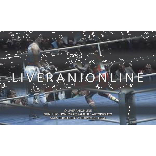 DIAP-RETROSPETTIVA PATRIZIO OLIVA PUGILE NELLA FOTO PATRIZIO OLIVA E AURELIAN AGNAN ALLE OLIMPIADI DI MOSCA ANNO 1980 FOTO ENRICO LIVERANI -AG ALDO LIVERANI SAS