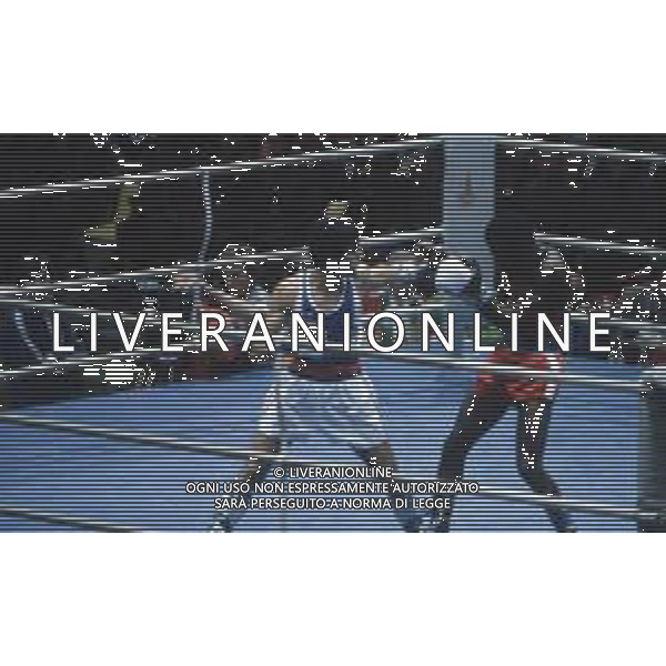 DIAP-RETROSPETTIVA PATRIZIO OLIVA PUGILE NELLA FOTO PATRIZIO OLIVA E AURELIAN AGNAN ALLE OLIMPIADI DI MOSCA ANNO 1980 FOTO ENRICO LIVERANI -AG ALDO LIVERANI SAS