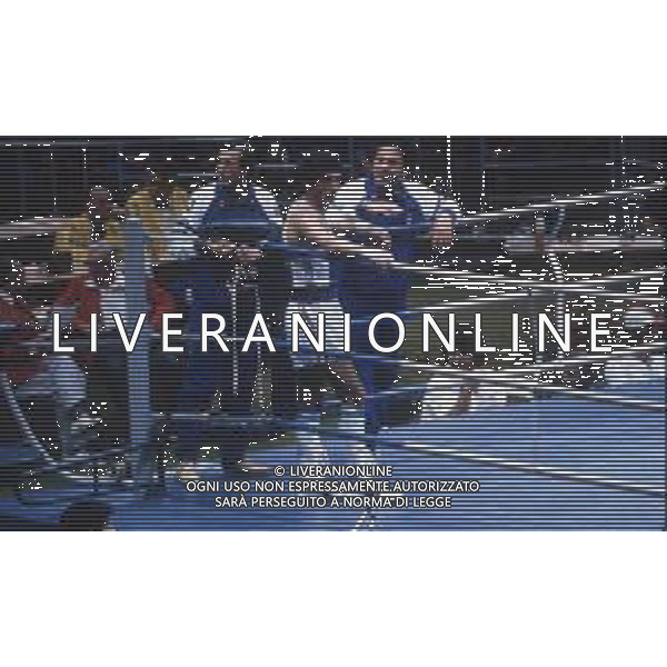 DIAP-RETROSPETTIVA PATRIZIO OLIVA PUGILE NELLA FOTO PATRIZIO OLIVA E ANTHONY WILLIS ALLE OLIMPIADI DI MOSCA ANNO 1980 FOTO ENRICO LIVERANI -AG ALDO LIVERANI SAS 