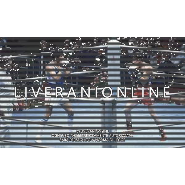 DIAP-RETROSPETTIVA PATRIZIO OLIVA PUGILE NELLA FOTO PATRIZIO OLIVA E ACE RUSEVSKI ALLE OLIMPIADI DI MOSCA ANNO 1980 FOTO ENRICO LIVERANI -AG ALDO LIVERANI SAS 