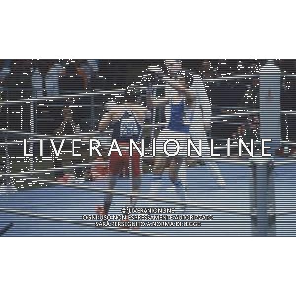 DIAP-RETROSPETTIVA PATRIZIO OLIVA PUGILE NELLA FOTO PATRIZIO OLIVA E ACE RUSEVSKI ALLE OLIMPIADI DI MOSCA ANNO 1980 FOTO ENRICO LIVERANI -AG ALDO LIVERANI SAS 