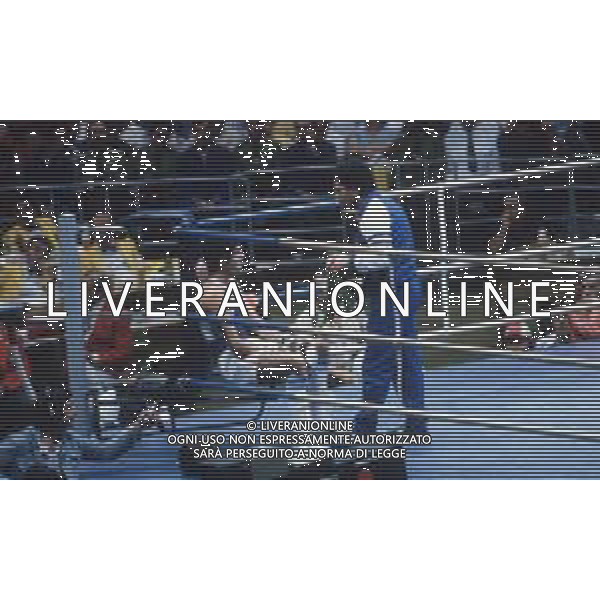 DIAP-RETROSPETTIVA PATRIZIO OLIVA PUGILE NELLA FOTO PATRIZIO OLIVA E ACE RUSEVSKI ALLE OLIMPIADI DI MOSCA ANNO 1980 FOTO ENRICO LIVERANI -AG ALDO LIVERANI SAS 