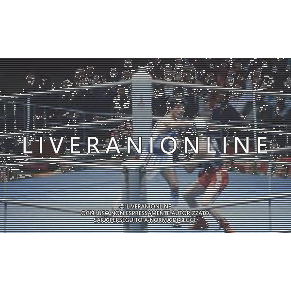 DIAP-RETROSPETTIVA PATRIZIO OLIVA PUGILE NELLA FOTO PATRIZIO OLIVA E ACE RUSEVSKI ALLE OLIMPIADI DI MOSCA ANNO 1980 FOTO ENRICO LIVERANI -AG ALDO LIVERANI SAS 