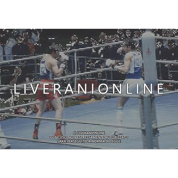 DIAP-RETROSPETTIVA PATRIZIO OLIVA PUGILE NELLA FOTO PATRIZIO OLIVA E ACE RUSEVSKI ALLE OLIMPIADI DI MOSCA ANNO 1980 FOTO ENRICO LIVERANI -AG ALDO LIVERANI SAS 