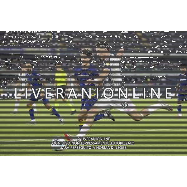 Kenan Yildiz of Juventus FC play the ball during Hellas Verona FC vs Juventus FC, 4° Serie A Enilive 2025-26 game at Marcantonio Bentegodi stadium in Verona (VR), Italy, on September 20, 2025. (Photo by Davide Casentini)- AGENZIA ALDO LIVERANI