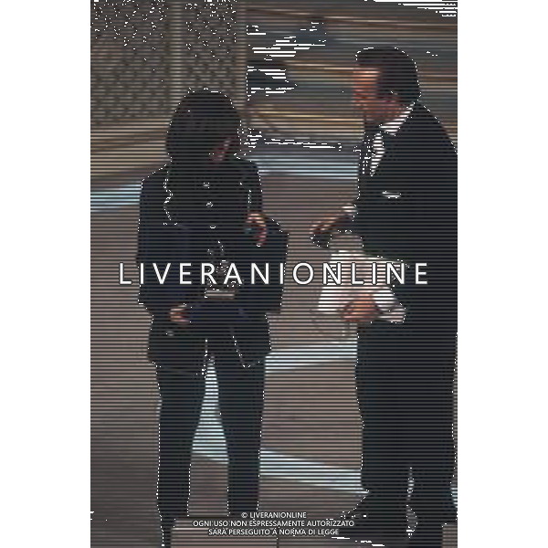 DIAP-RETROSPETTIVALAURA PAUSINI CANTANTE NELLA FOTO LAURA PAUSINI A SANREMO NELL\'ANNO 1993 CON PIPPO BAUDO AG ALDO LIVERANI SAS