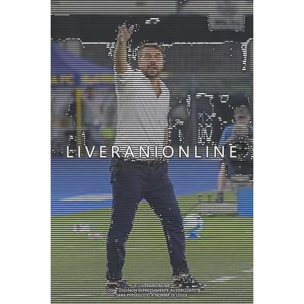 Paolo Zanetti Head Coach of Hellas Verona FC gestures during Hellas Verona FC vs Juventus FC, 4° Serie A Enilive 2025-26 game at Marcantonio Bentegodi stadium in Verona (VR), Italy, on September 20, 2025. (Photo by Davide Casentini) AG ALDO LIVERANI SAS