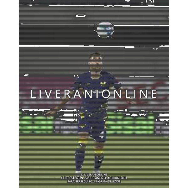 Jesus Santiago Perez "Yellu" of Hellas Verona FC play the ball during Hellas Verona FC vs Juventus FC, 4° Serie A Enilive 2025-26 game at Marcantonio Bentegodi stadium in Verona (VR), Italy, on September 20, 2025. (Photo by Davide Casentini) AG ALDO LIVERANI SAS
