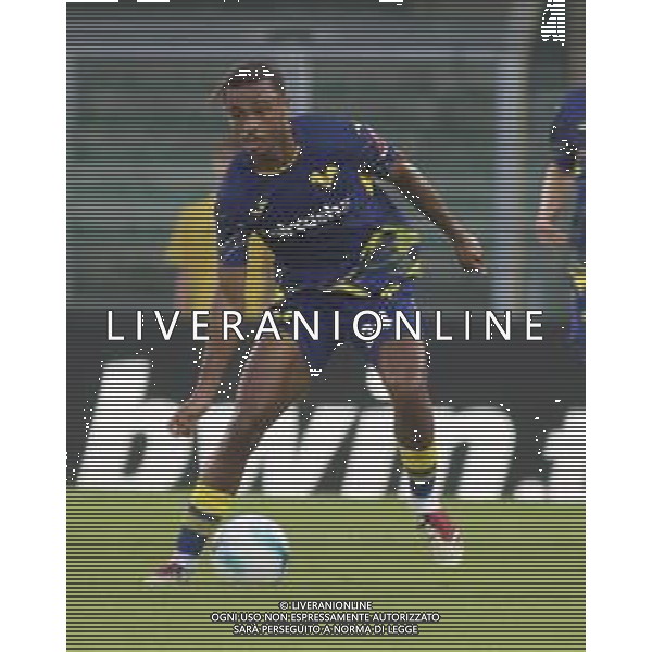 Antoine Joseph Bernède of Hellas Verona FC play the ball during Hellas Verona FC vs Juventus FC, 4° Serie A Enilive 2025-26 game at Marcantonio Bentegodi stadium in Verona (VR), Italy, on September 20, 2025. (Photo by Davide Casentini) AG ALDO LIVERANI SAS