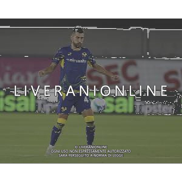Jesus Santiago Perez "Yellu" of Hellas Verona FC play the ball during Hellas Verona FC vs Juventus FC, 4° Serie A Enilive 2025-26 game at Marcantonio Bentegodi stadium in Verona (VR), Italy, on September 20, 2025. (Photo by Davide Casentini) AG ALDO LIVERANI SAS