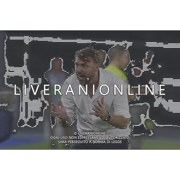 Paolo Zanetti Head Coach of Hellas Verona FC gestures during Hellas Verona FC vs Juventus FC, 4° Serie A Enilive 2025-26 game at Marcantonio Bentegodi stadium in Verona (VR), Italy, on September 20, 2025. (Photo by Davide Casentini) AG ALDO LIVERANI SAS