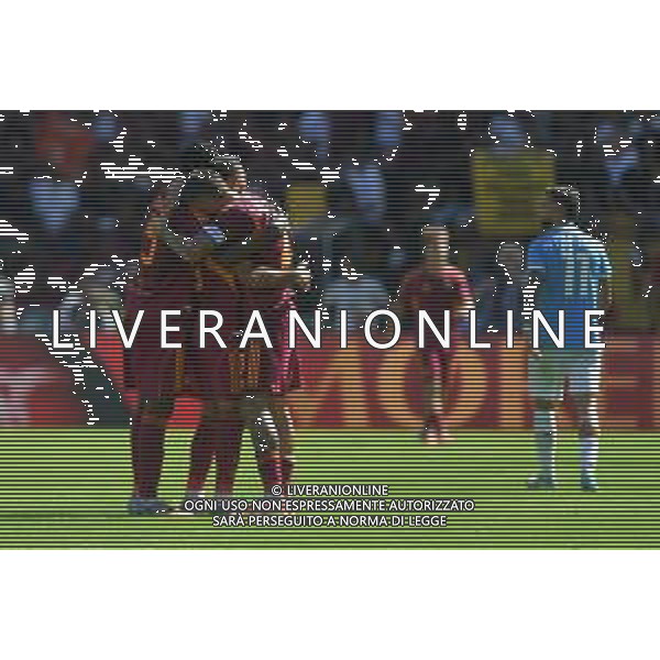 Lazio vs Roma Campionato Serie A Enilive - 4 Giornata Stadio Olimpico - Roma 21-09-2025 nella foto Esultanza finale Roma Foto Federico Gaetano - ag Aldo liverani