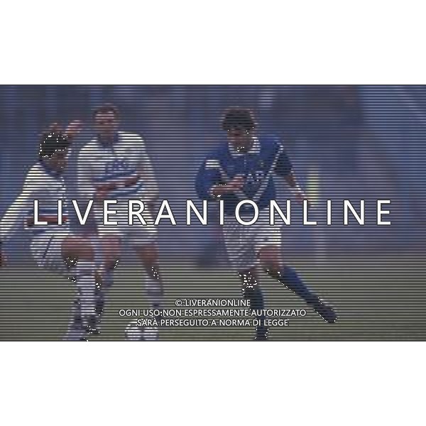 DIAP-RETROSPETTIVA STEFANO BORGONOCO CALCIATORE NELLA FOTO STEFANO BORGONOVO CON LA MAGLIA DEL BRESCIA CALCIO NELL\'ANNO1994 AG ALDO LIVERANI SAS