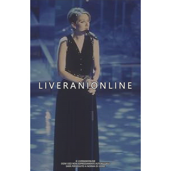 DIAP-RETROSPETTIVA CELINE DION CANTANTE NELLA FOTO CELINE DION A SANREMO NELL\'ANNO 1996 AG ALDO LIVERANI SAS