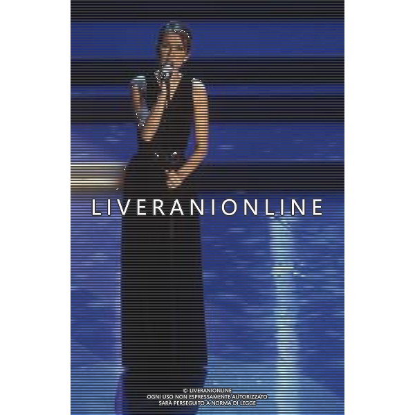 DIAP-RETROSPETTIVA CELINE DION CANTANTE NELLA FOTO CELINE DION A SANREMO NELL\'ANNO 1996 AG ALDO LIVERANI SAS