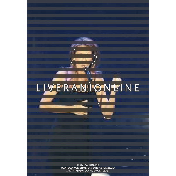 DIAP-RETROSPETTIVA CELINE DION CANTANTE NELLA FOTO CELINE DION A SANREMO NELL\'ANNO 1996 AG ALDO LIVERANI SAS